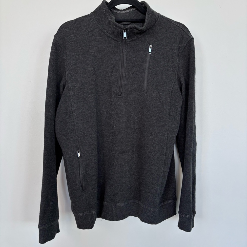Scottevest Cotton 1/4‎ Zip Long Sleeve Pullover Size M